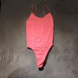 Aritzia hot pink tank top bodysuit